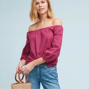 NWOT Anthropologie Maeve Maiden Off Shoulder Blouse - Size M